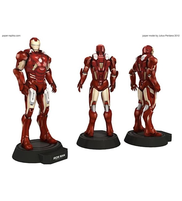 Бумажная модель Броня Mark 7 (Железный человек, Мстители)