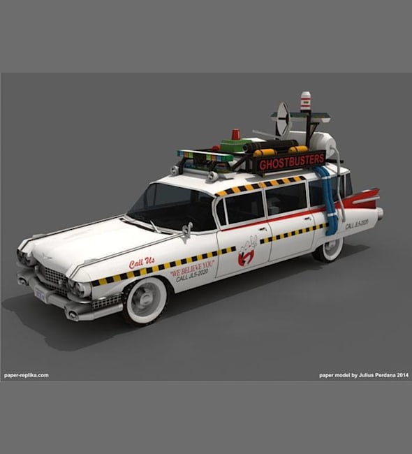 Бумажная модель Автомобиль Ecto-1A (Охотники за привидениями 2)