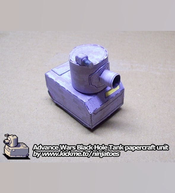 Бумажная модель Танк Black Hole Tank (Advance Wars)