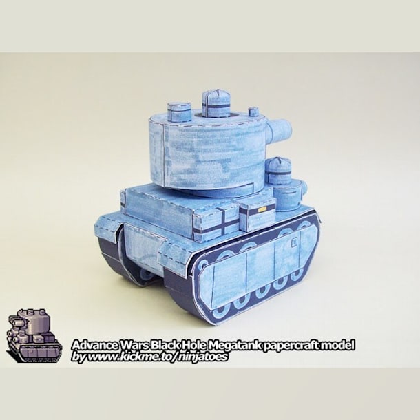 Бумажная модель Танк Black Hole Megatank (Advance Wars)