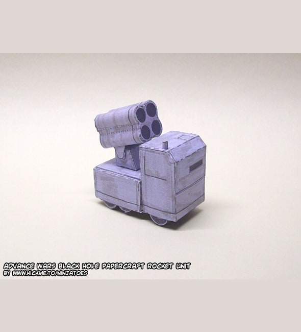 Бумажная модель Зенитная установка Black Hole Rockets (Advance Wars)