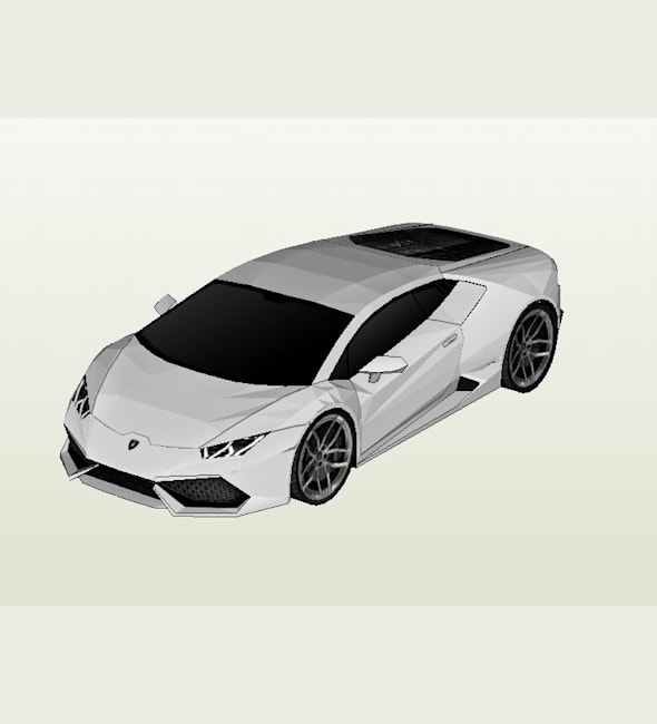 Бумажная модель Автомобиль Lamborghini Huracan