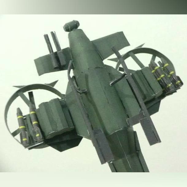 Бумажная модель Вертолет AT-99 Скорпион (Аватар), масштаб 1:38