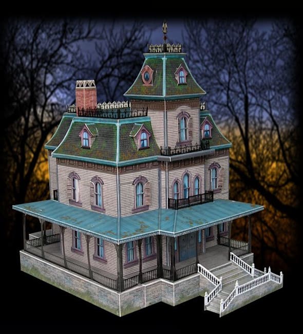 Бумажная модель Дом с привидениями Phantom Manor (Диснейленд Париж)