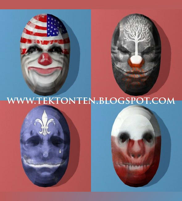 Бумажная модель Маски (Payday)