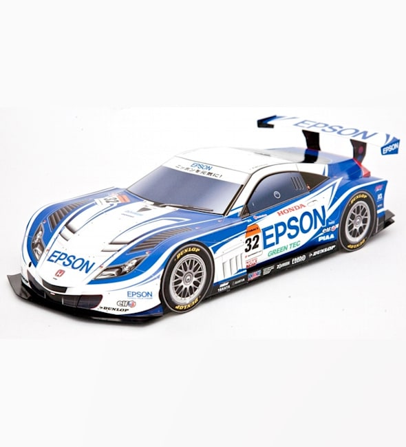 Бумажная модель Автомобиль Honda HSV-010 GT 2012 [cредняя сложность]