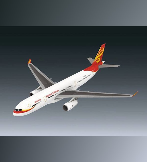 Бумажная модель Авиалайнер Airbus A330-243 Hainan Airlines