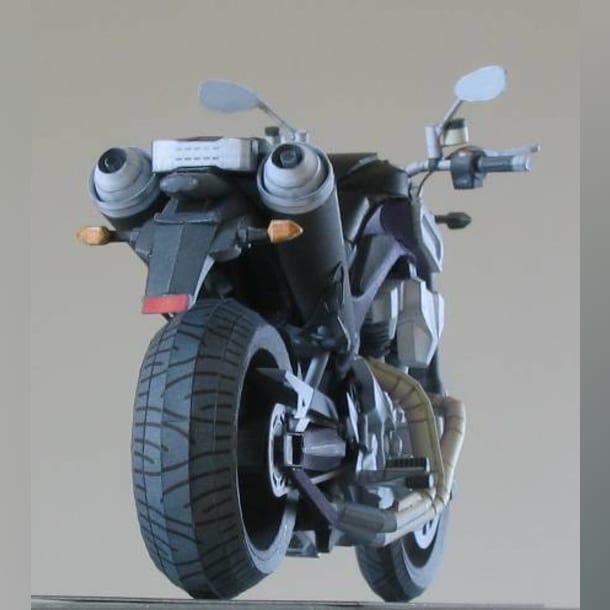 Бумажная модель Мотоцикл Yamaha MT01 [серия, полная версия]
