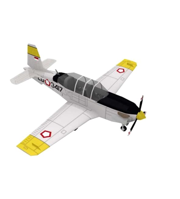 Бумажная модель Самолет Beechcraft T-34 Mentor