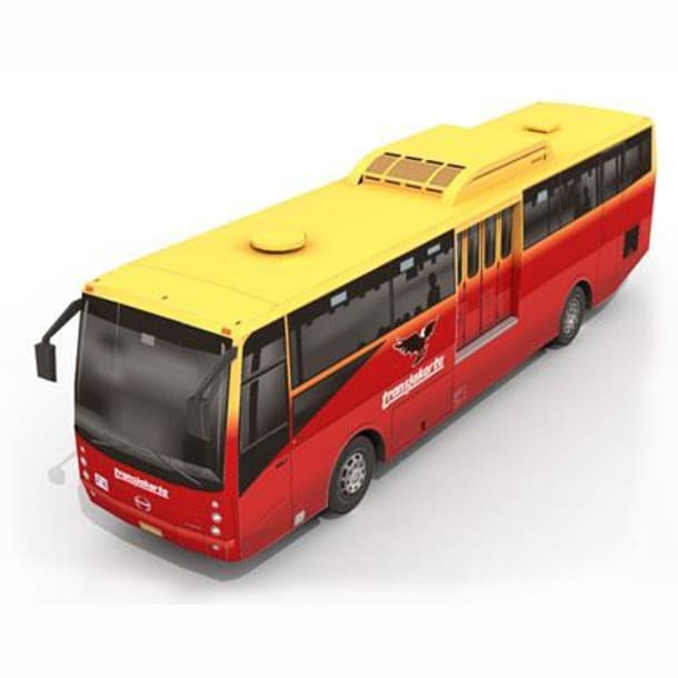 Бумажная модель Автобус TransJakarta (красный)