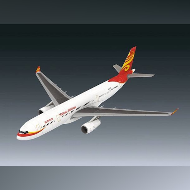 Бумажная модель Авиалайнер Airbus A330-243 Hainan Airlines