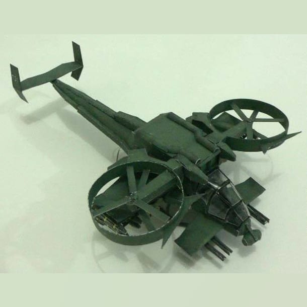 Бумажная модель Вертолет AT-99 Скорпион (Аватар), масштаб 1:38