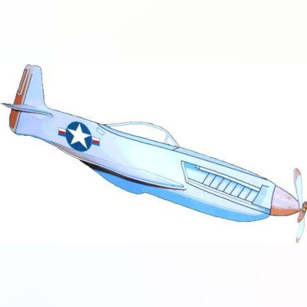 Бумажная модель Истребитель North American P-51 Mustang