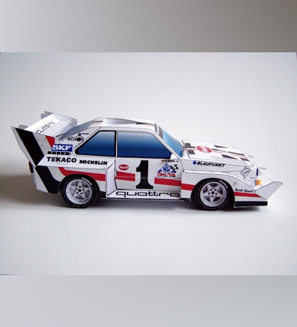 Бумажная модель Автомобиль Audi Quattro S1 Pikes Peak