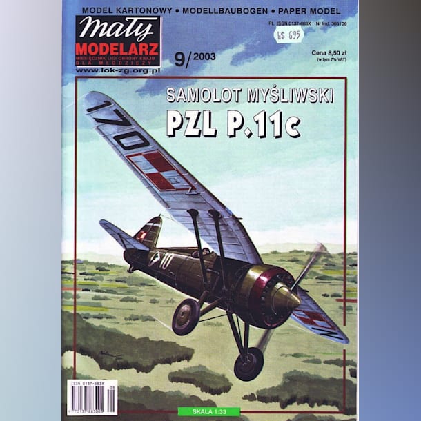Журнал Maly Modelarz - 9/2003 - Истребитель PZL P.11c