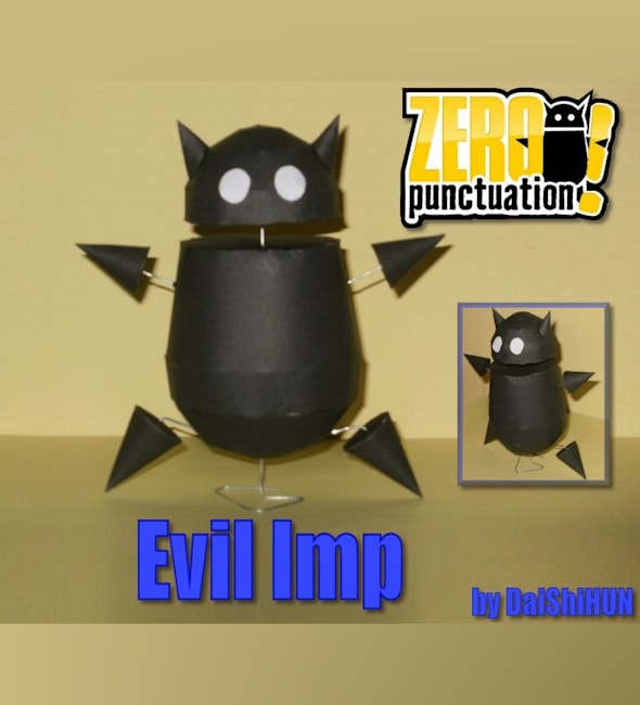 Бумажная модель Злой чертенок (Zero Punctuation)