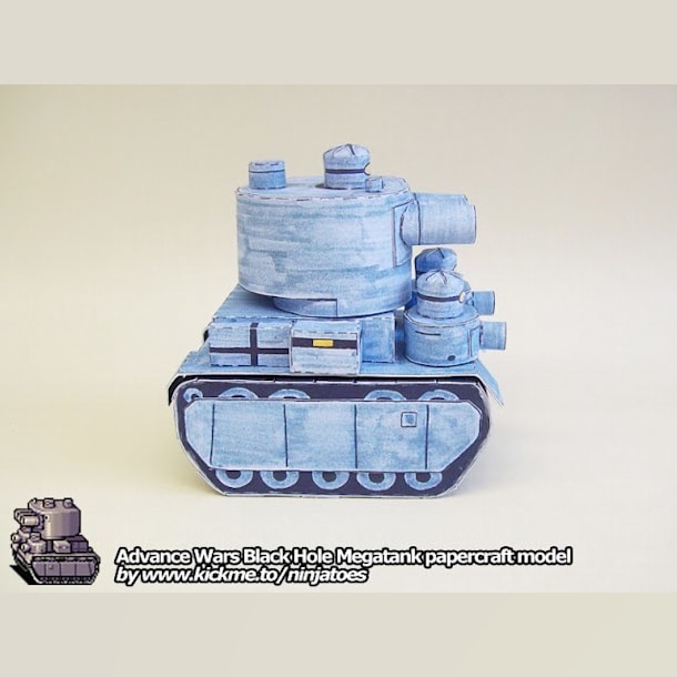 Бумажная модель Танк Black Hole Megatank (Advance Wars)