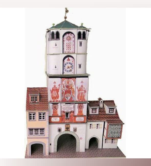 Бумажная модель Башня Ravensburger Tor (Ванген-им-Алльгой, Германия), масштаб 1:160