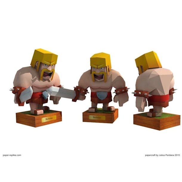 Бумажная модель Варвар (Clash of Clans)