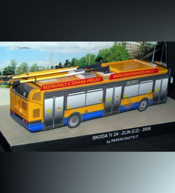 Бумажная модель Троллейбус Skoda 24Tr Irisbus