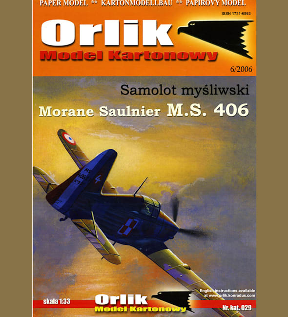 Журнал Orlik - 029 - Истребитель Morane-Saulnier MS.406