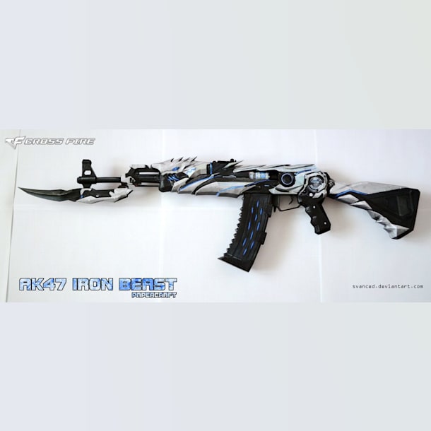 Бумажная модель Автомат АК-47 Iron Beast (CrossFire)