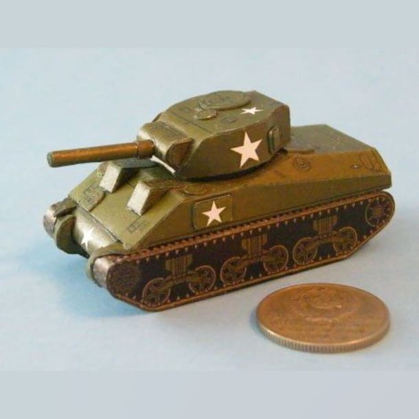 Бумажная модель Танк Sherman M4A3