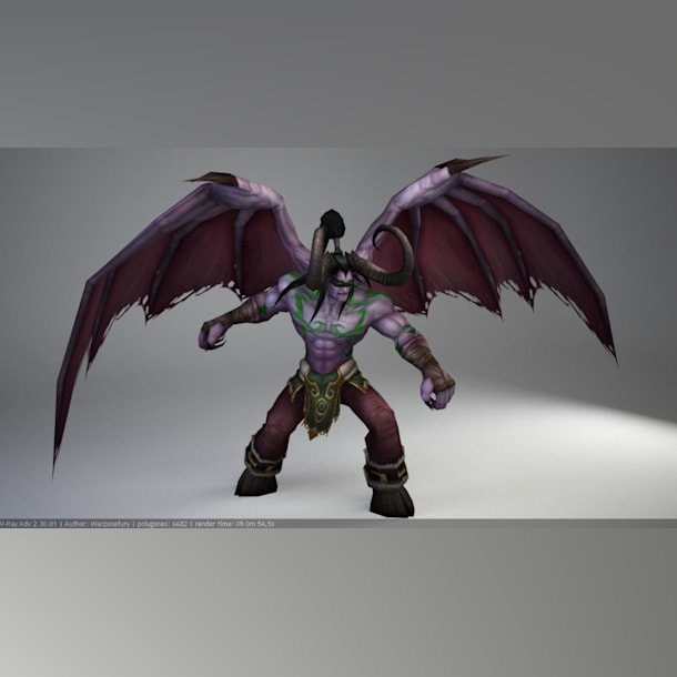 Бумажная модель Иллидан Ярость Бури (World of Warcraft)
