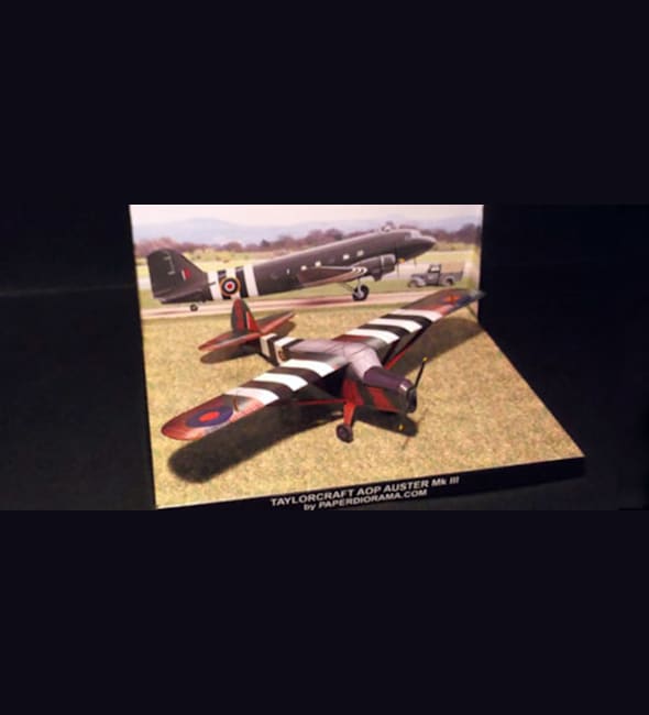 Бумажная модель Самолет Taylorcraft Auster AOP Mk.III