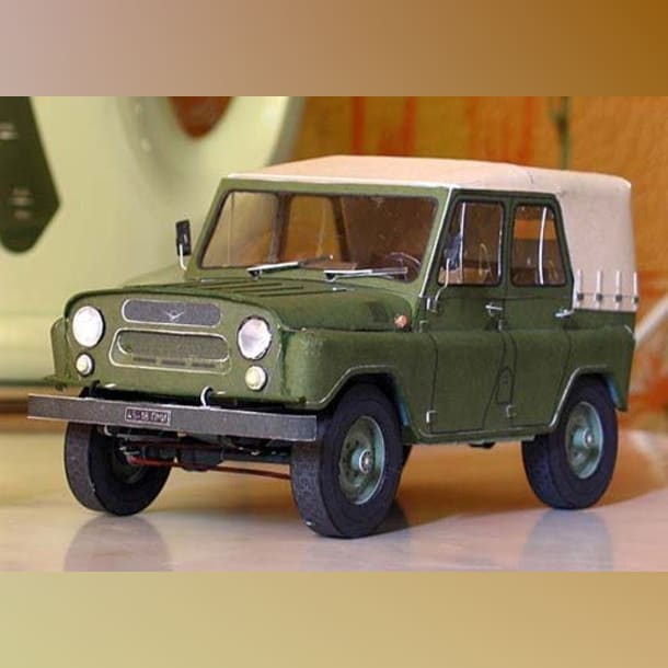 Бумажная модель Автомобиль УАЗ-469