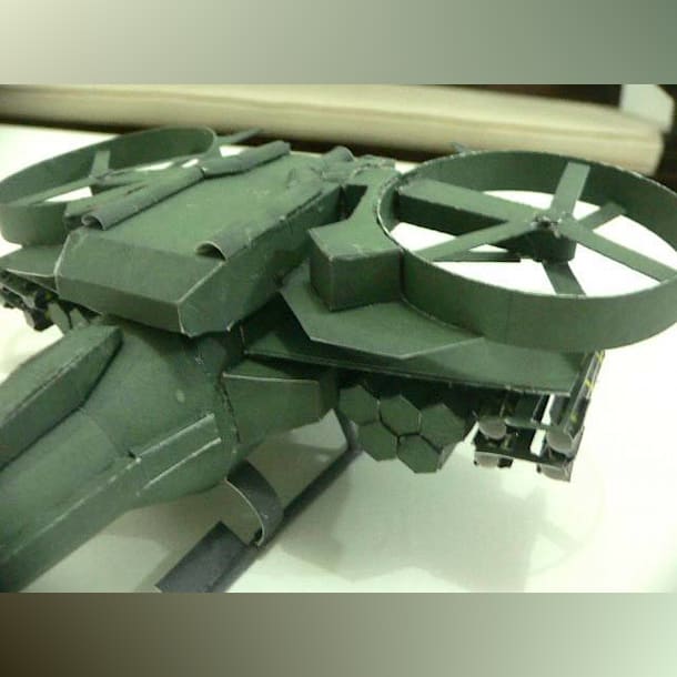 Бумажная модель Вертолет AT-99 Скорпион (Аватар), масштаб 1:38