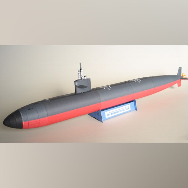 Бумажная модель Подводная лодка типа Лос-Анджелес