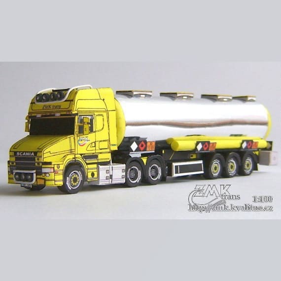 Тягач Scania T164 с полуприцепом цистерной
