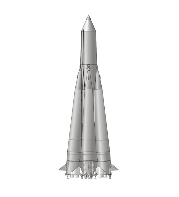 Бумажная модель Ракета-носитель Спутник