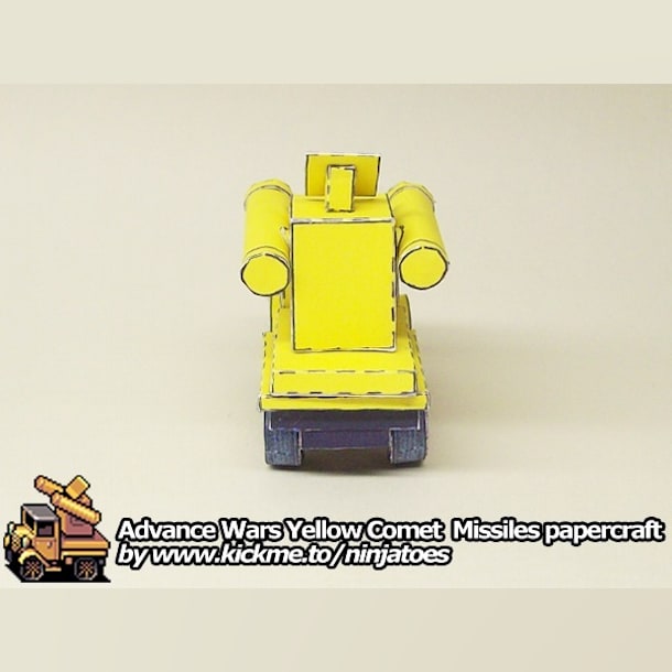 Бумажная модель Зенитная установка Yellow Comet Missiles (Advance Wars)