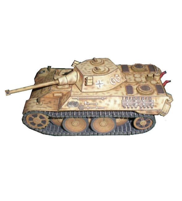 Бумажная модель Танк VK 1602 Leopard [конверсия Макет танка 002]