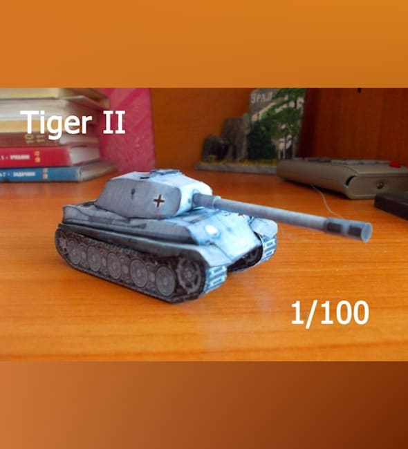 Бумажная модель Танк Тигр II