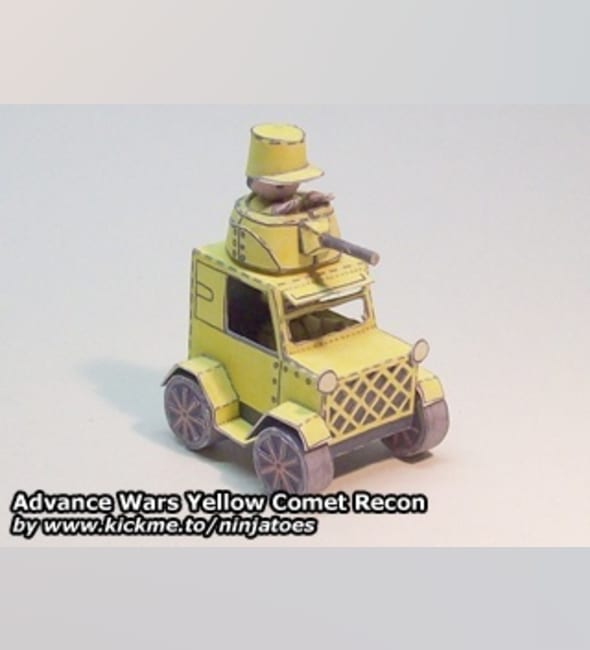 Бумажная модель Разведчик Yellow Comet Recon (Advance Wars)