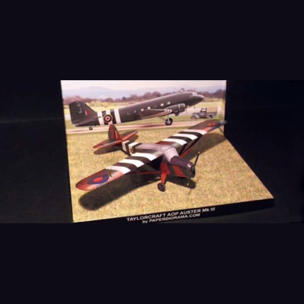 Бумажная модель Самолет Taylorcraft Auster AOP Mk.III