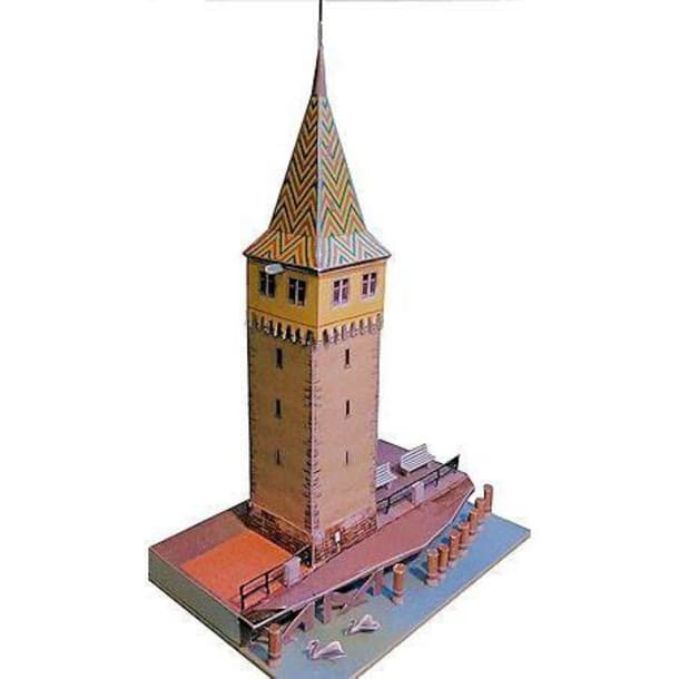 Бумажная модель Башня Mangenturm (Линдау, Германия), масштаб 1:87