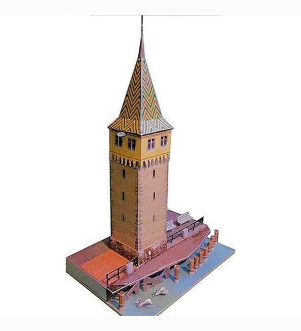 Бумажная модель Башня Mangenturm (Линдау, Германия), масштаб 1:87