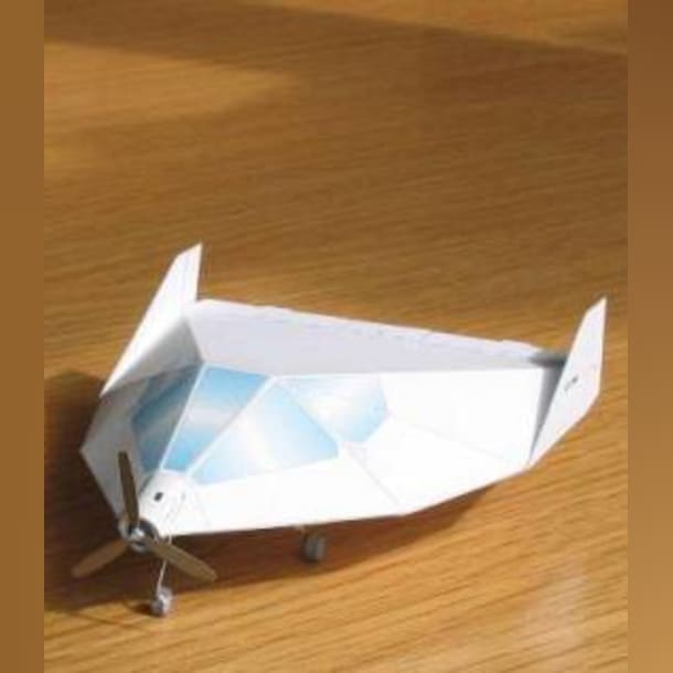 Бумажная модель Экспериментальный самолет Wainfan FMX-4 Facetmobile