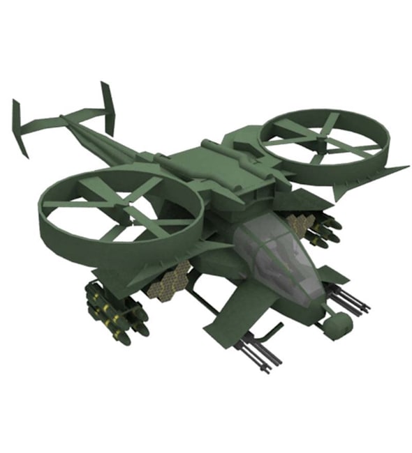 Бумажная модель Вертолет AT-99 Скорпион (Аватар), масштаб 1:38