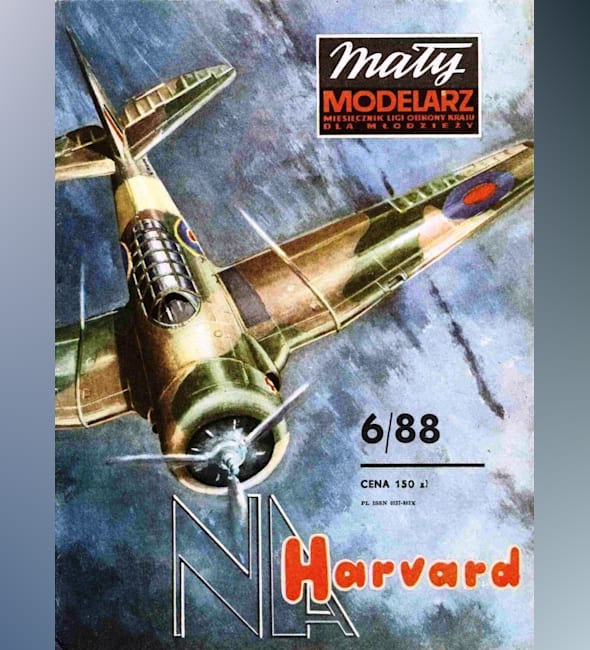 Журнал Maly Modelarz - 6/1988 - Учебно-тренировочный самолет North American T-6 Texan Mk.IIB