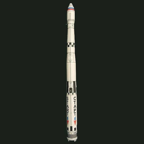 Бумажная модель Ракета-носитель Старт-1, масштаб 1:48