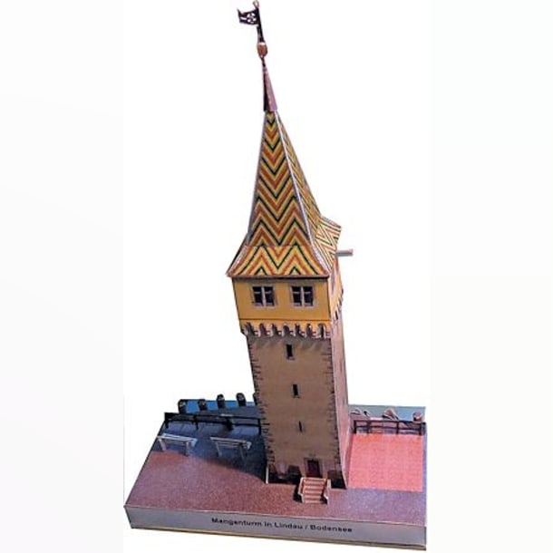 Бумажная модель Башня Mangenturm (Линдау, Германия), масштаб 1:87