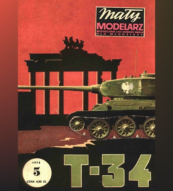 Журнал Maly Modelarz - 5/1975 - Танк Т-34-85
