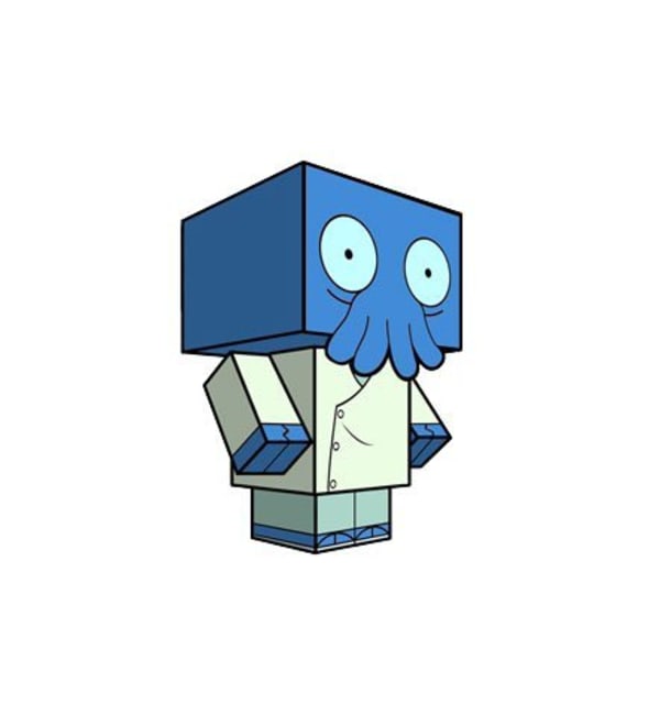 Бумажная модель Доктор Зойдберг из параллельной вселенной (Футурама) [cubeecraft]