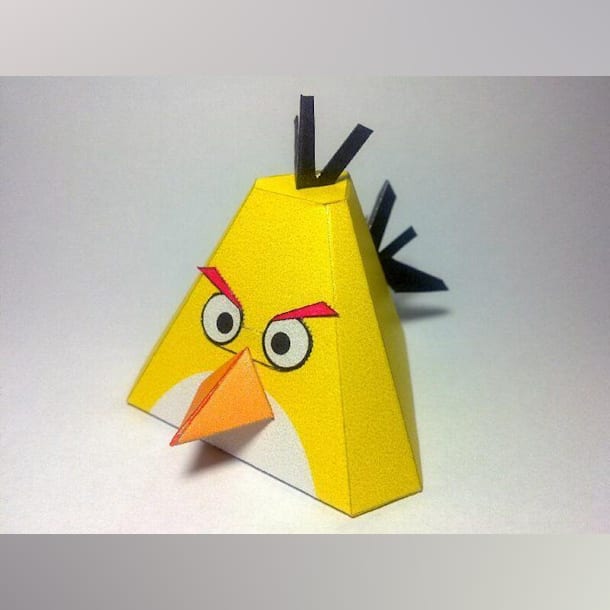 Бумажная модель Желтая птица (Angry Birds)