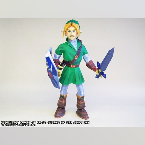 Бумажная модель Взрослый Линк (The Legend of Zelda)